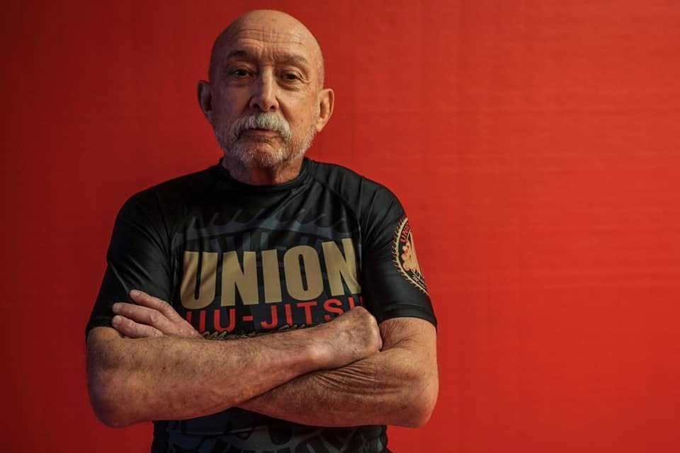 Grandmaster Ricardo Murgel wearing a Union Jiu-Jitsu training shirt